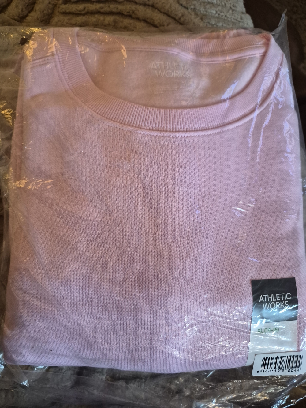 Athletic Works Women's Pink Fleece Crewneck Pullover Sweatshirt and pants  XL

T